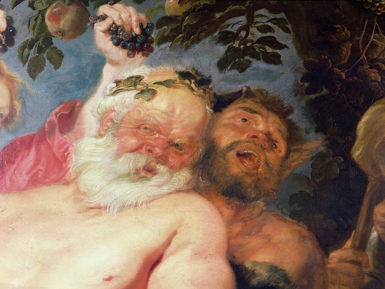 Drunken Silenus Supported by Satyrs, c.1620 (szczegół) autorstwa Peter Paul Rubens