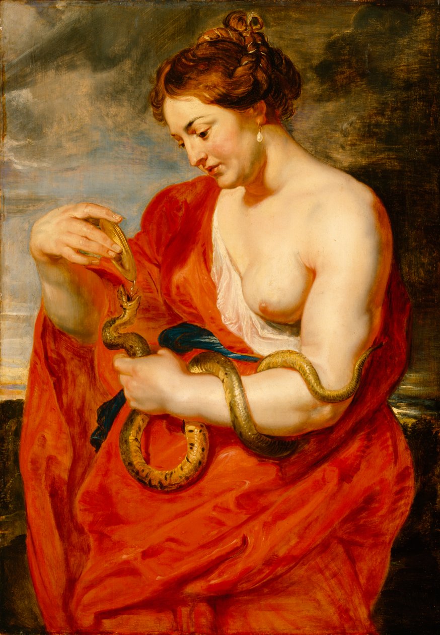 Hygeia, bogini zdrowia, ok. 1615 (olej na dębowej desce) autorstwa Peter Paul Rubens