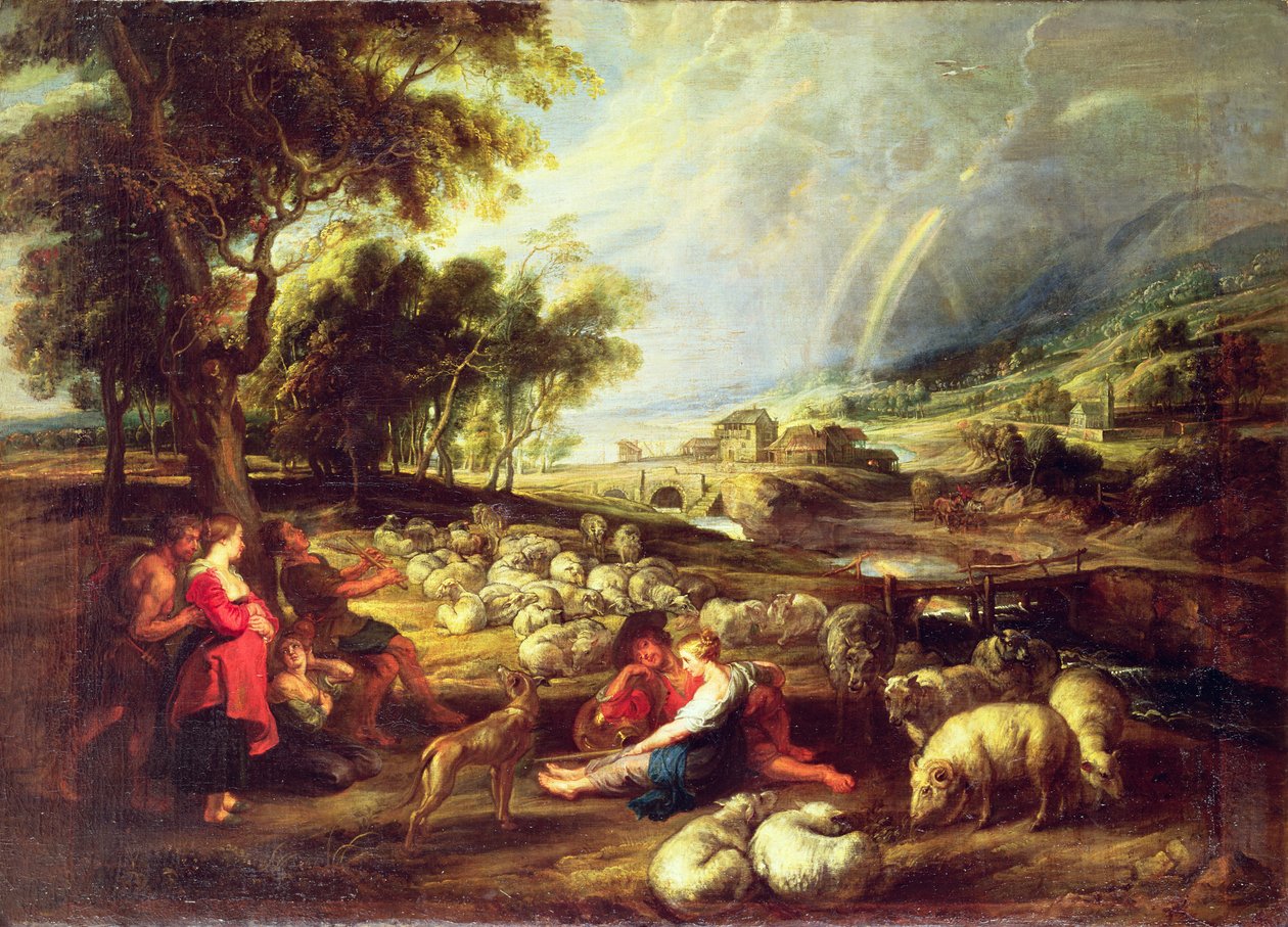 Krajobraz z tęczą autorstwa Peter Paul Rubens