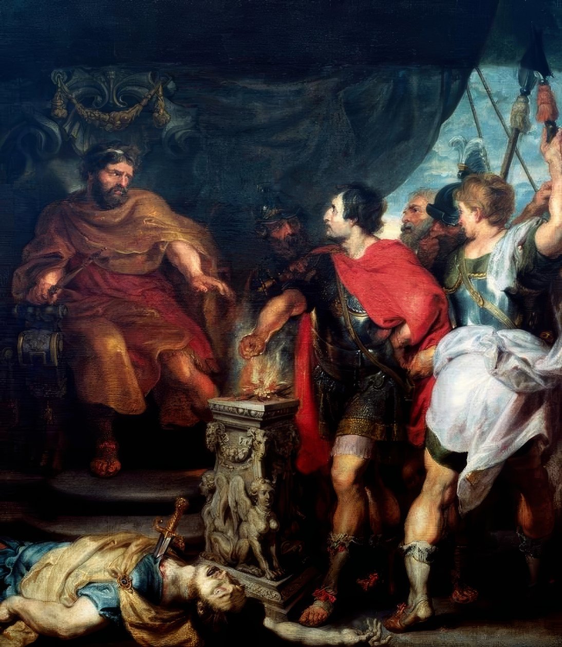 Mucius Scaevola vor Porsenna autorstwa Peter Paul Rubens