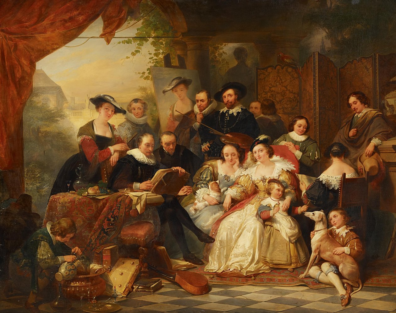 Rubens ze swoimi patronami i rodziną autorstwa Peter Paul Rubens