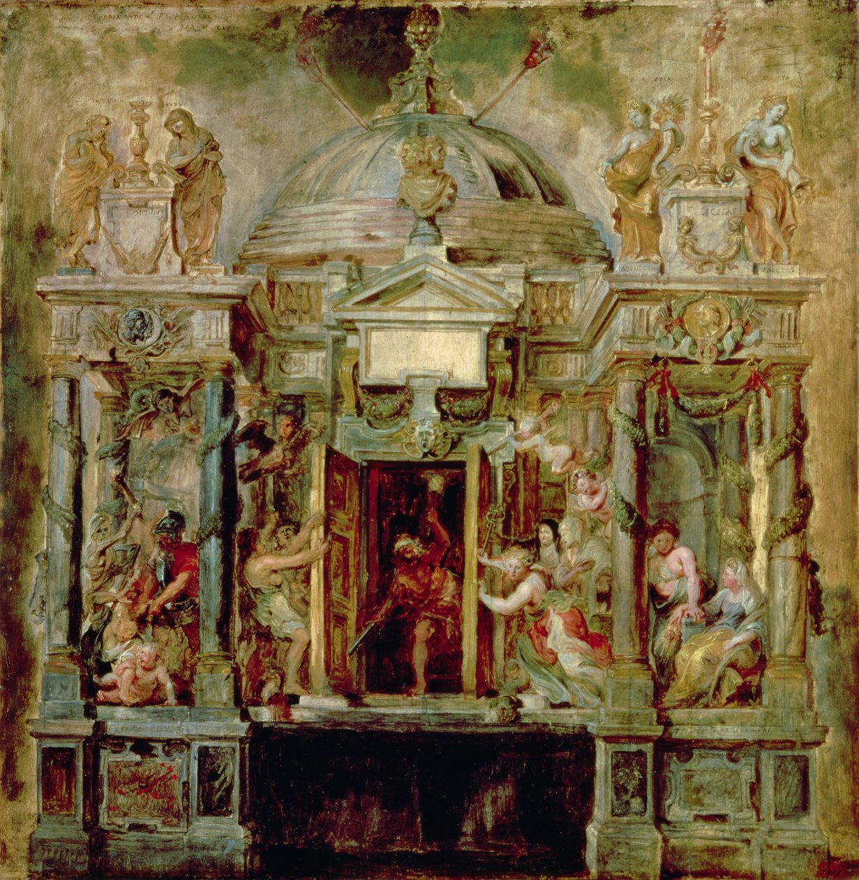 Świątynia Janusa, lata 30. XVII w. autorstwa Peter Paul Rubens