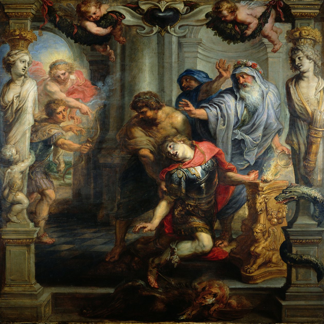 Śmierć Achillesa, początek lat 30. XVII wieku autorstwa Peter Paul Rubens