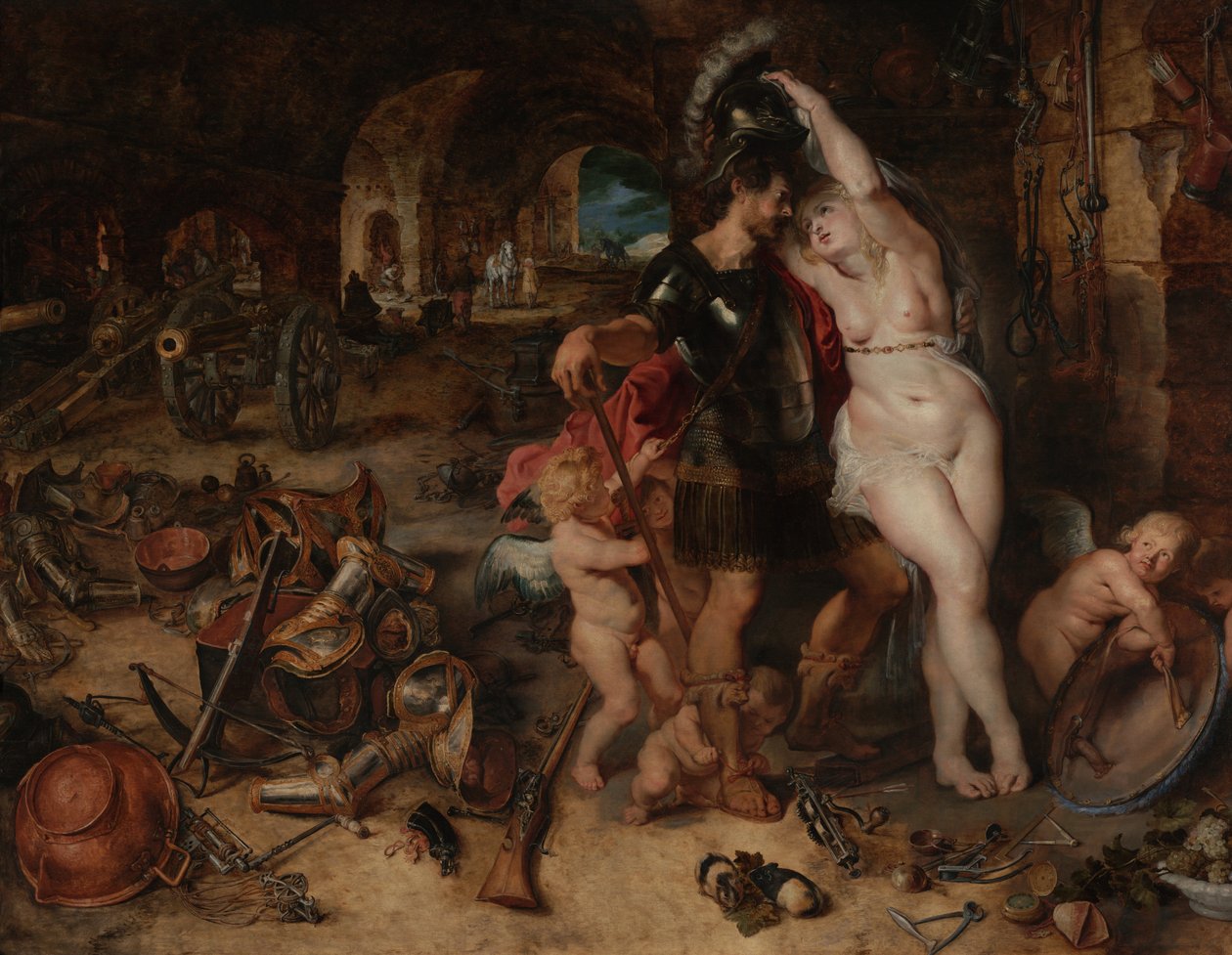 Powrót z wojny – Mars rozbrojony przez Wenus autorstwa Peter Paul Rubens