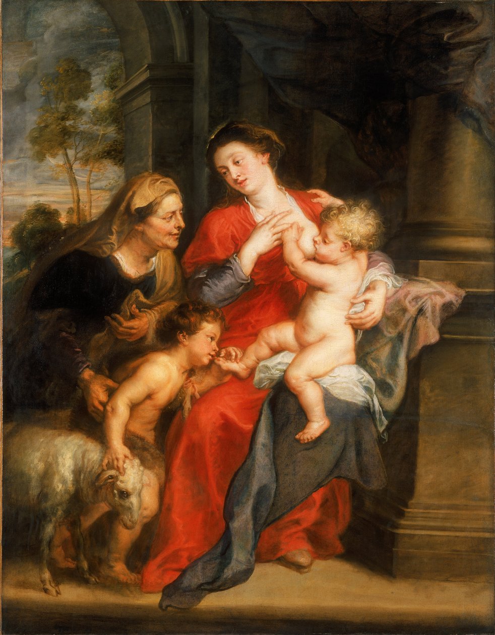 Dziewica z Dzieciątkiem ze św. Elżbieta i Jan Chrzciciel autorstwa Peter Paul Rubens