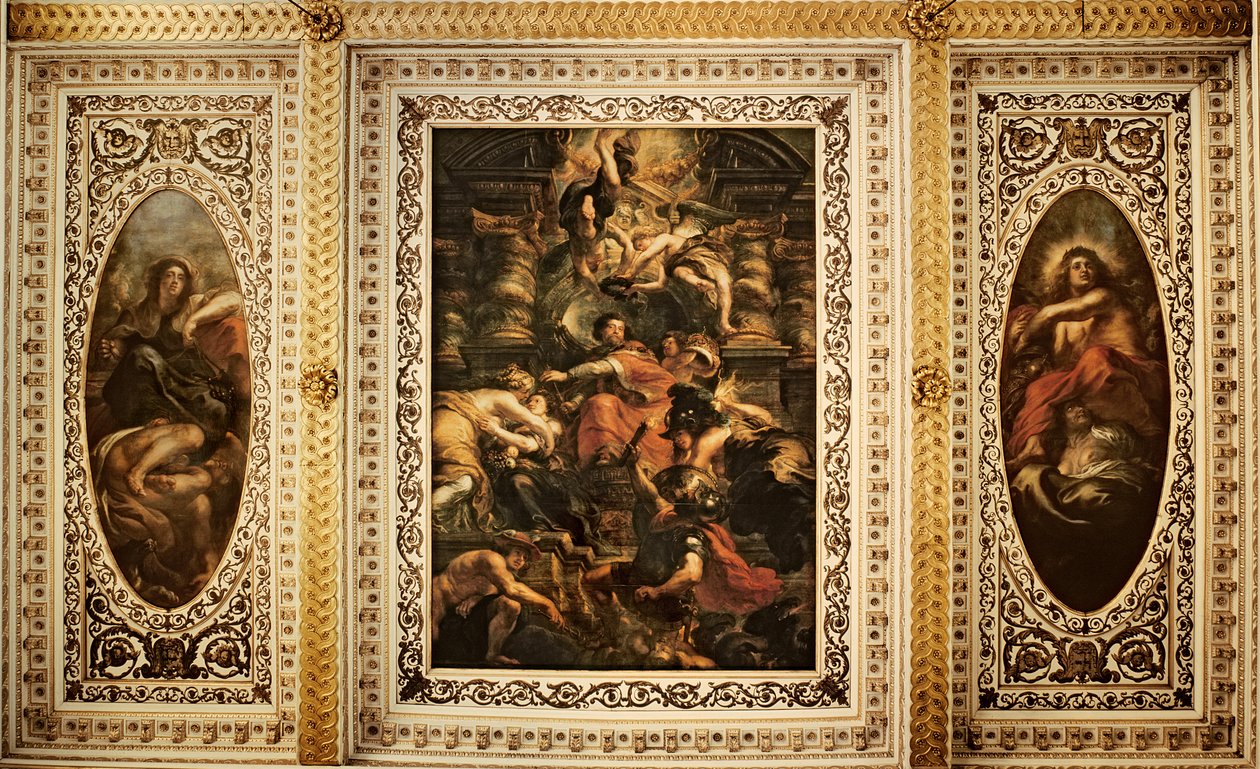 Sufit Whitehall: pokojowe panowanie króla Jakuba I (1566-1625) 1632-34 autorstwa Peter Paul Rubens