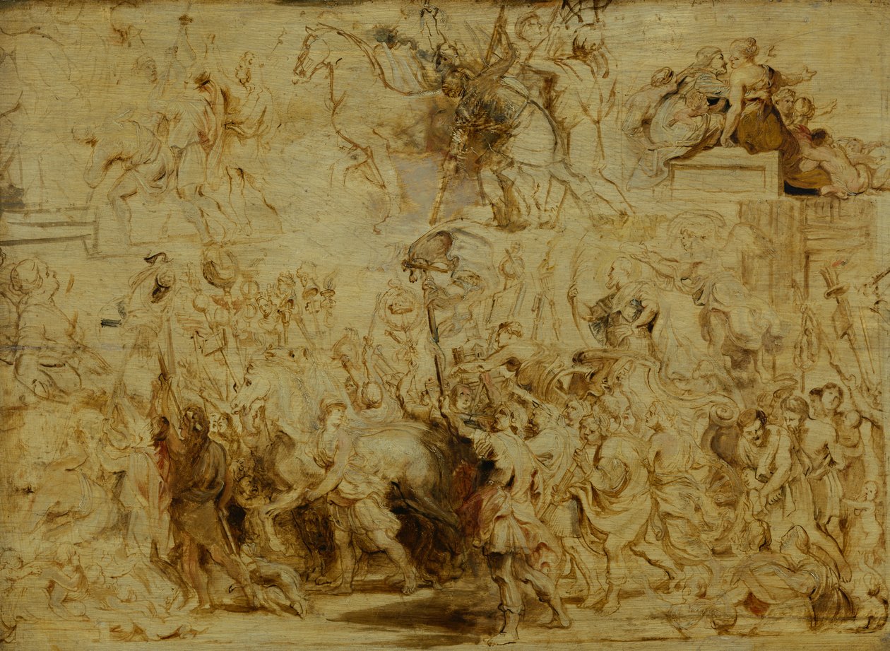 Triumfalny wjazd Henryka IV (1553-1610) do Paryża, ok. 1627 autorstwa Peter Paul Rubens