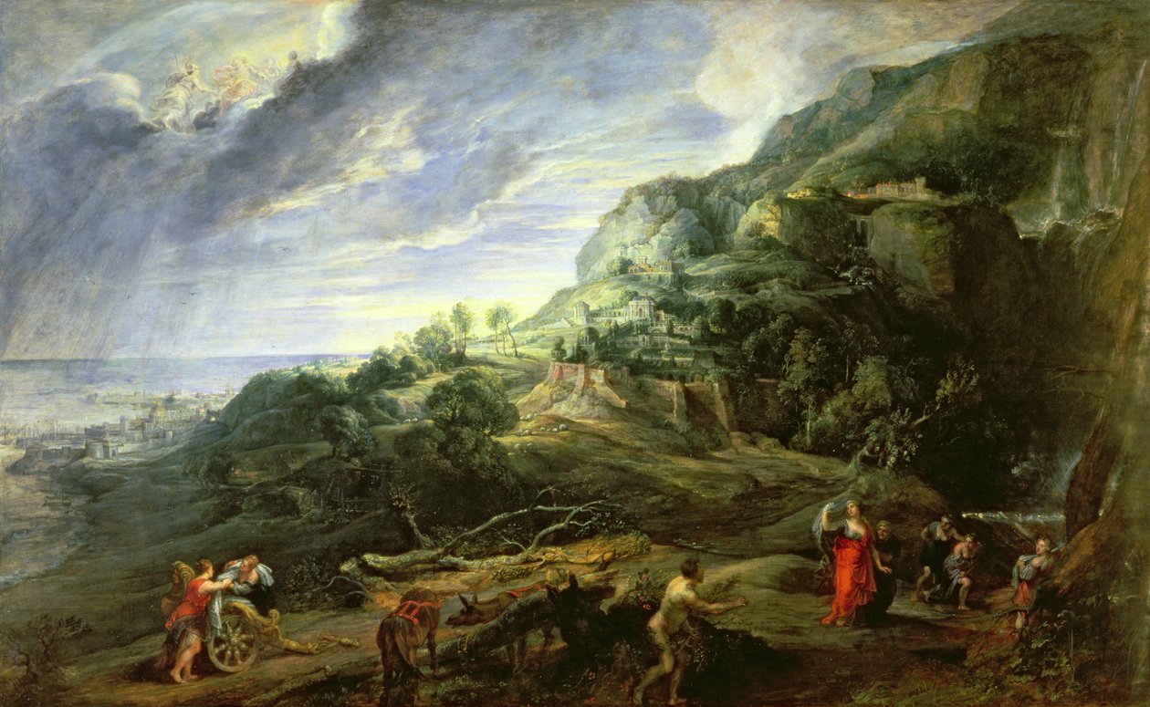 Odyseusz na wyspie Fecian autorstwa Peter Paul Rubens