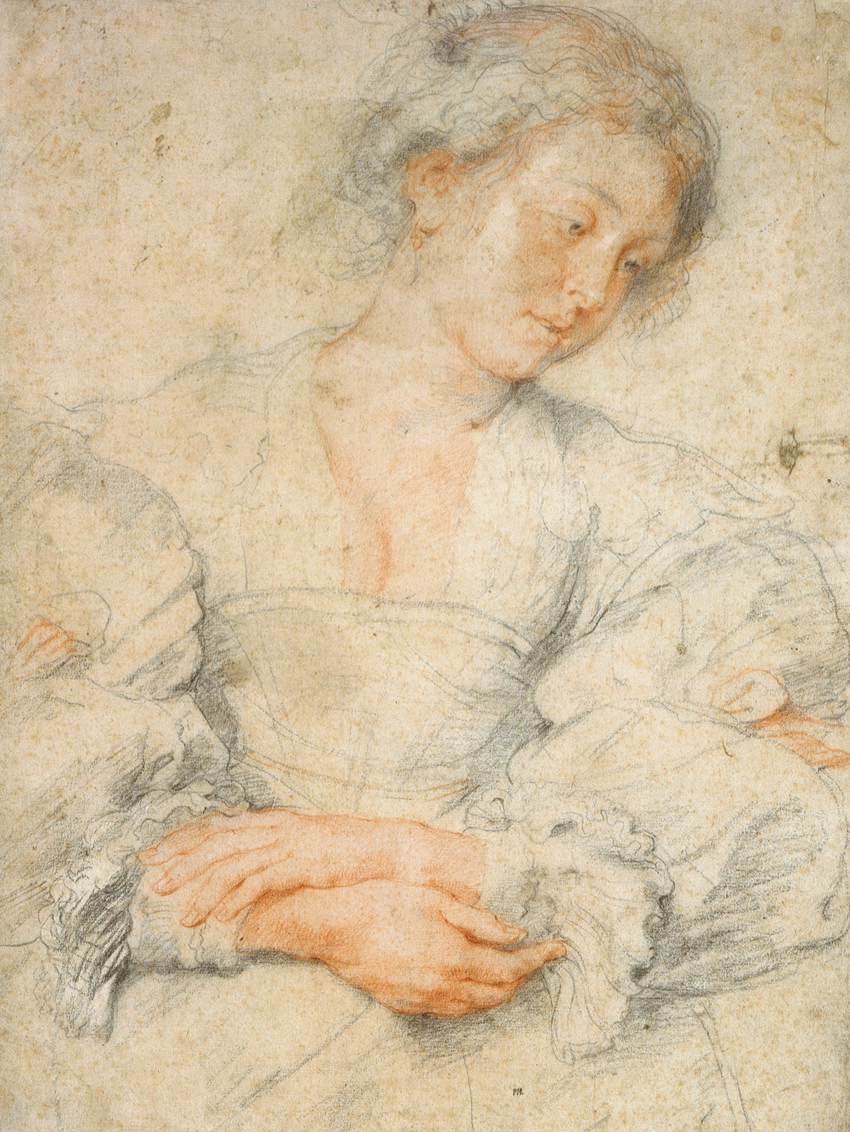 Młoda kobieta ze złożonymi rękami autorstwa Peter Paul Rubens