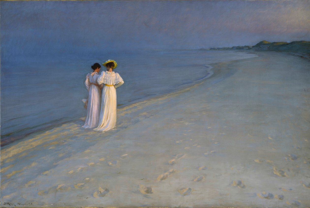 Letni wieczór na południowej plaży autorstwa Peder Severin Krøyer