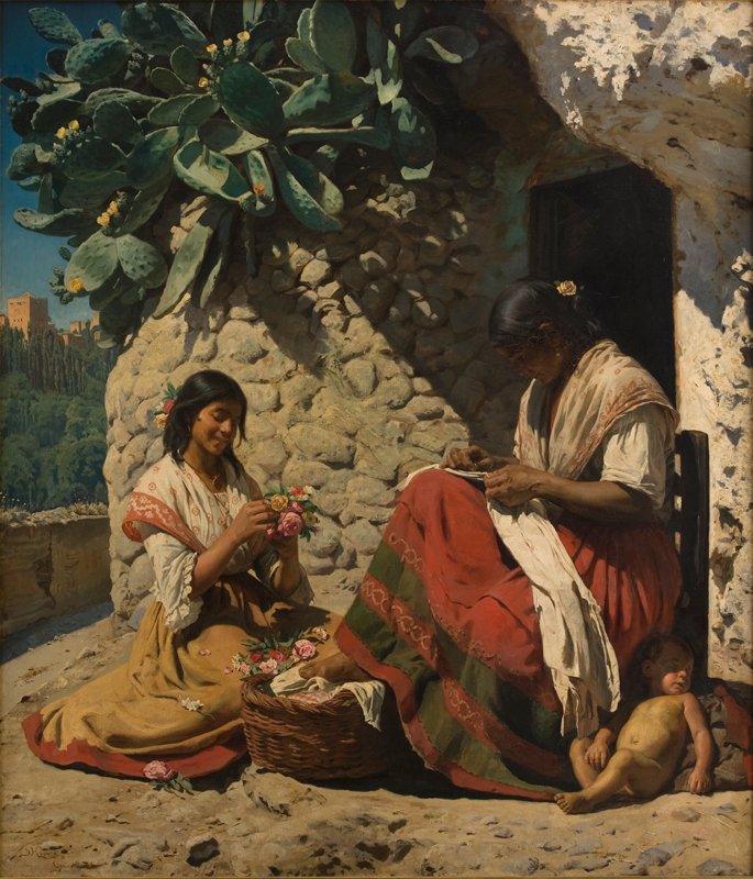 Dwie Cyganki przed domem autorstwa Peder Severin Krøyer