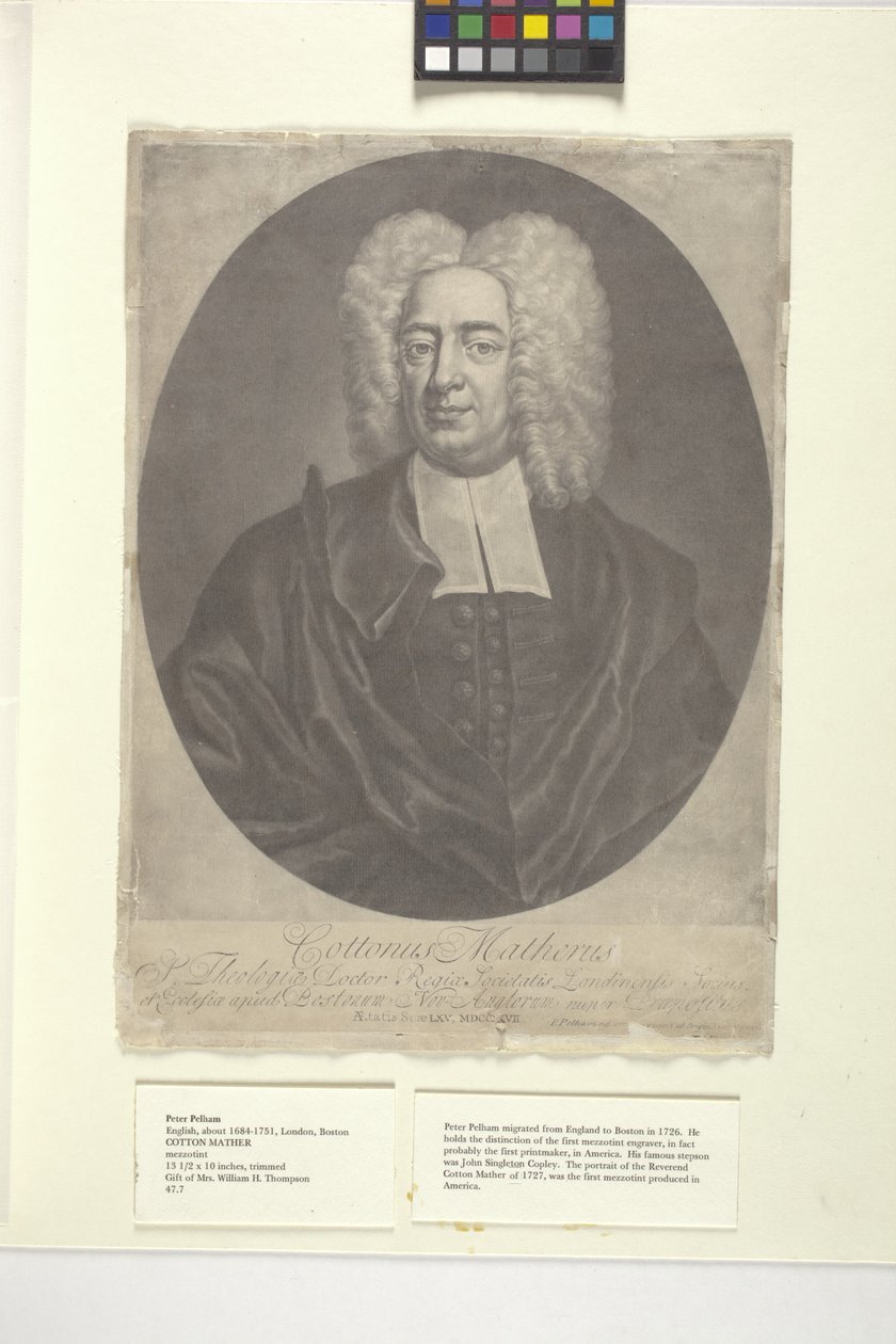 Cotton Mather (atrament) autorstwa Peter (after) Pelham