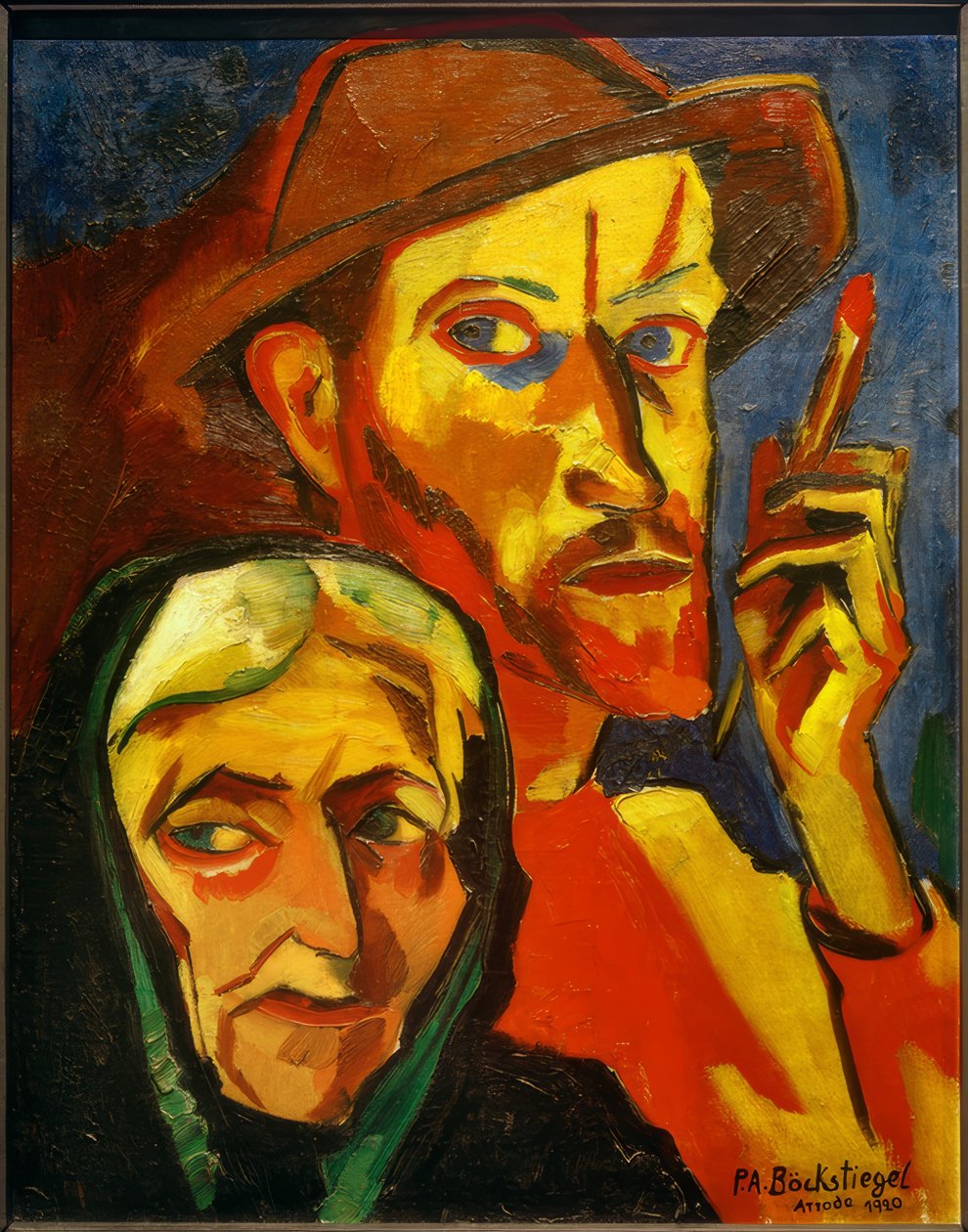 Autoportret z mamą autorstwa Peter August Böckstiegel