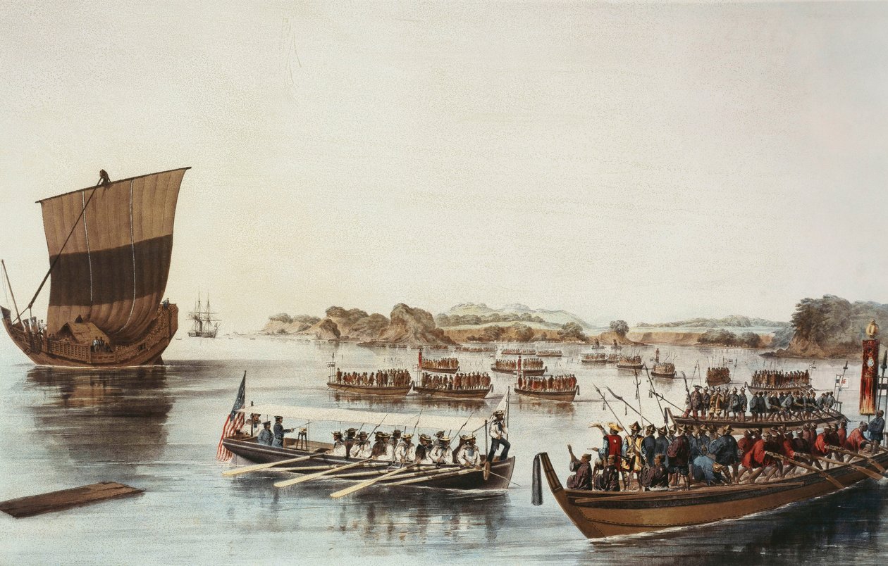 Przechodząc Rubikon, c.1853 autorstwa Peter Bernhard Wilhelm Heine