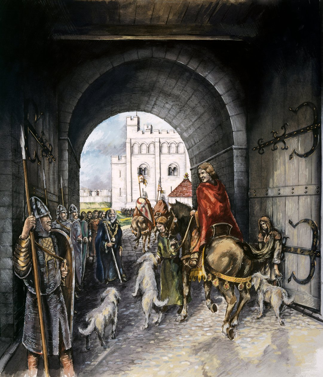 Wejście do starej bramy Sarum, 1140, ok. 1990-2010 autorstwa Peter Dunn