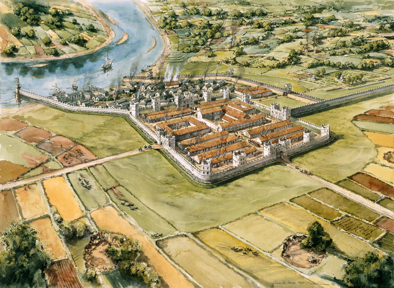 Fort rzymski Segedunum, III wiek, ok. 1990-2010 autorstwa Peter Dunn
