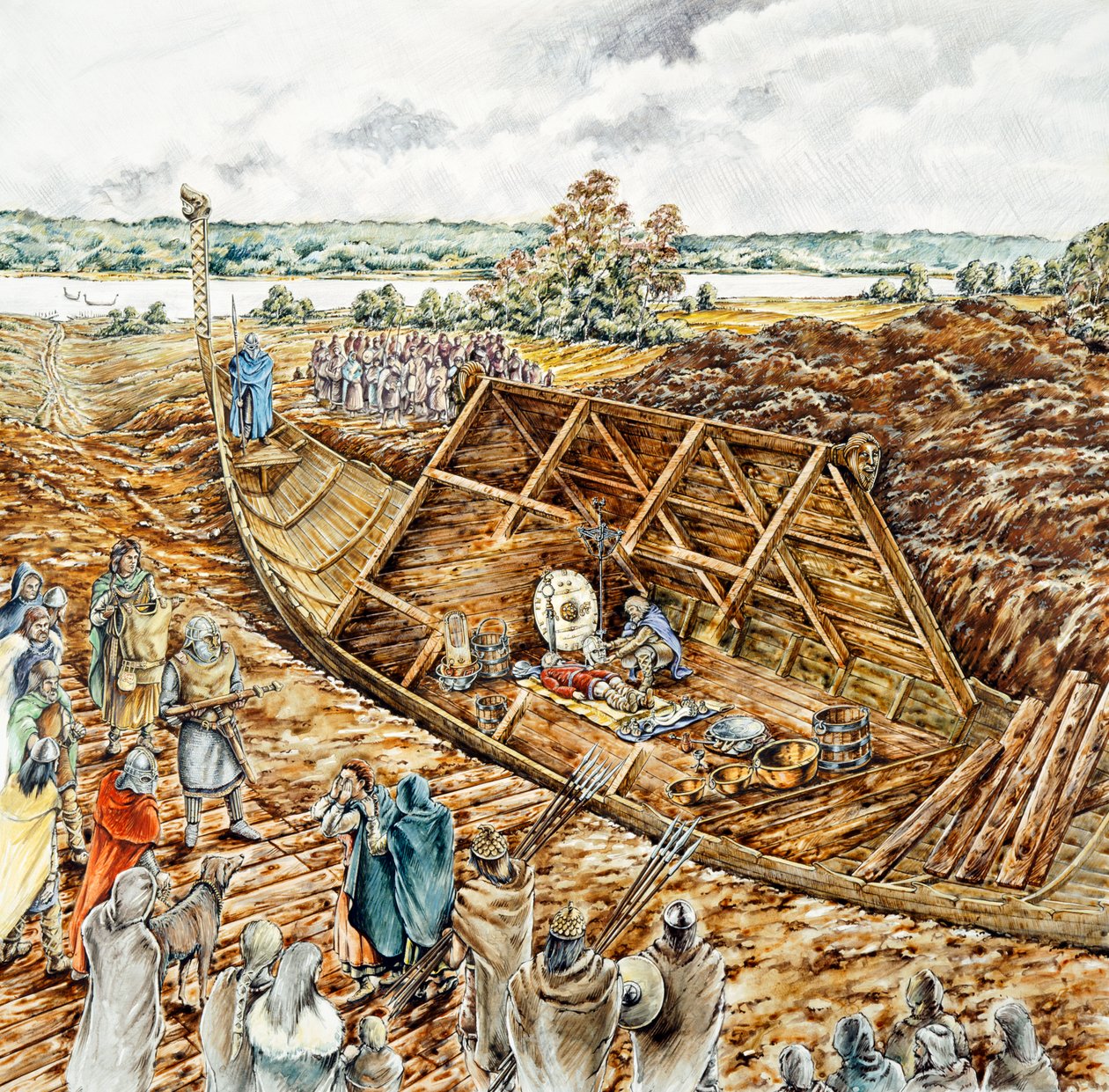 Pochówek statku Sutton Hoo, VII wiek, 1990-2010 autorstwa Peter Dunn