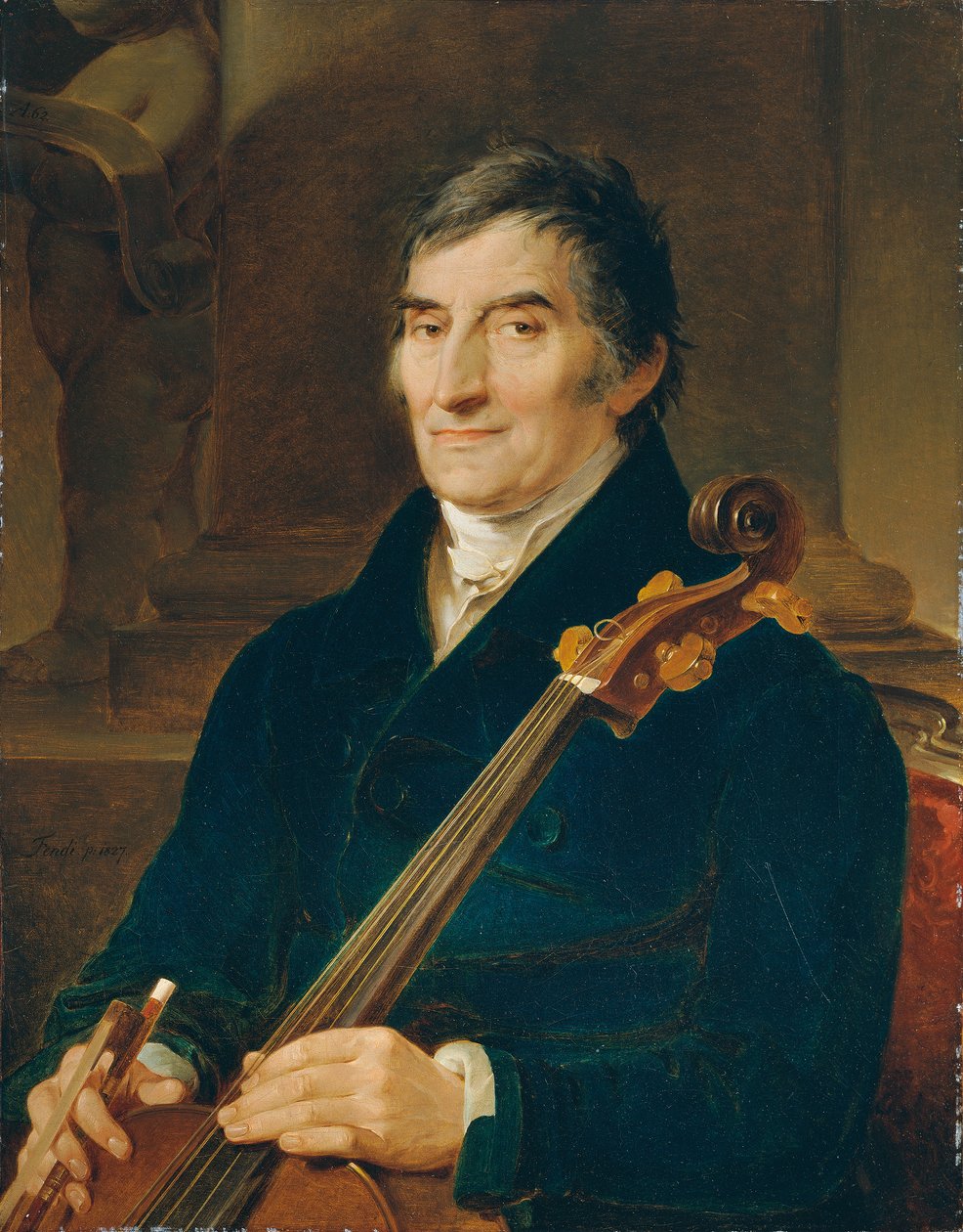 Wiolonczelista Franz Wödl autorstwa Peter Fendi