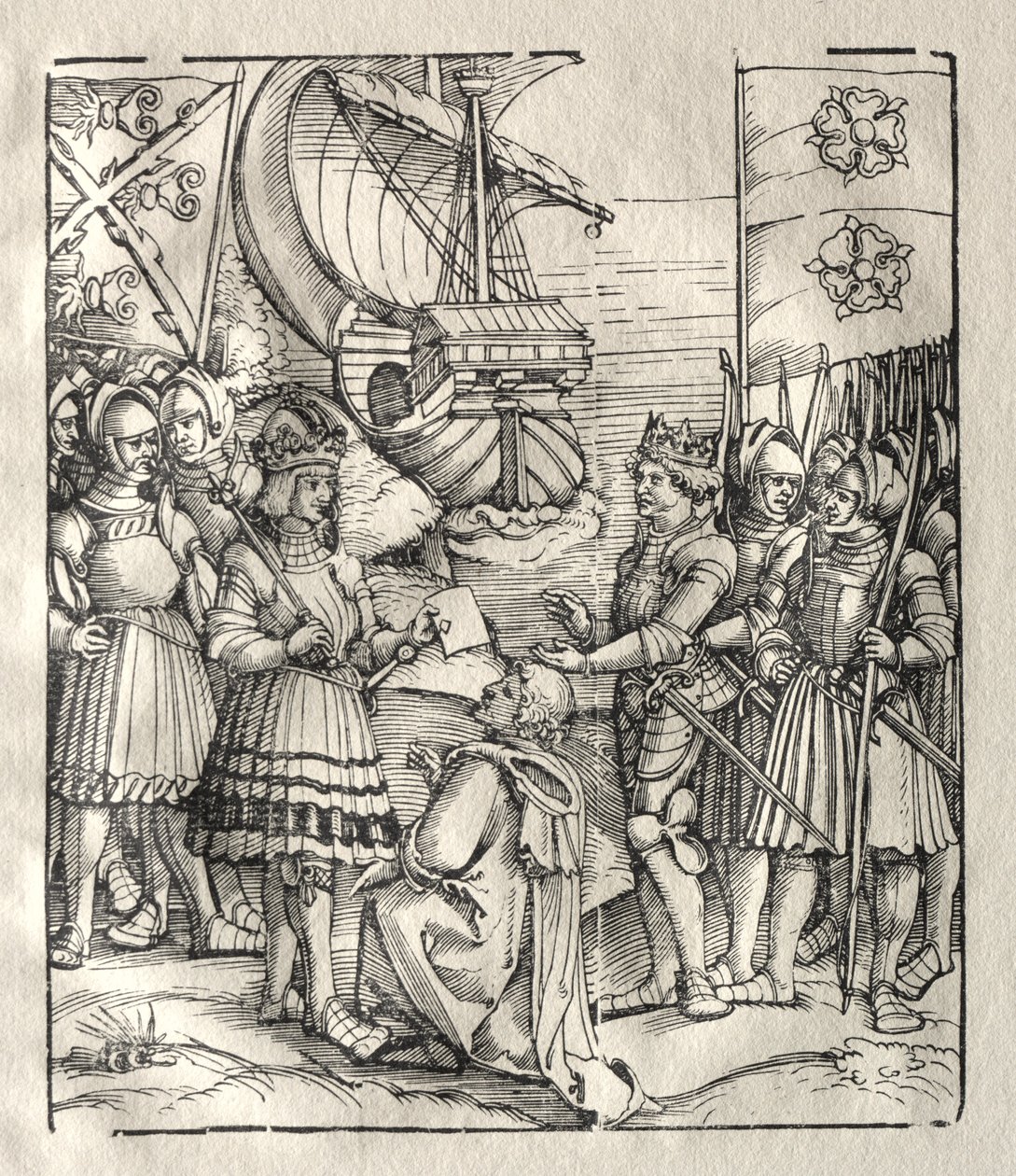 Maksymilian zawiera pokój z Henrykiem VII. autorstwa Peter Flötner