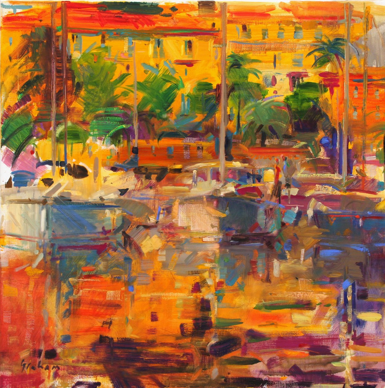 Cote dAzur Refleksje autorstwa Peter Graham (Contemporary)