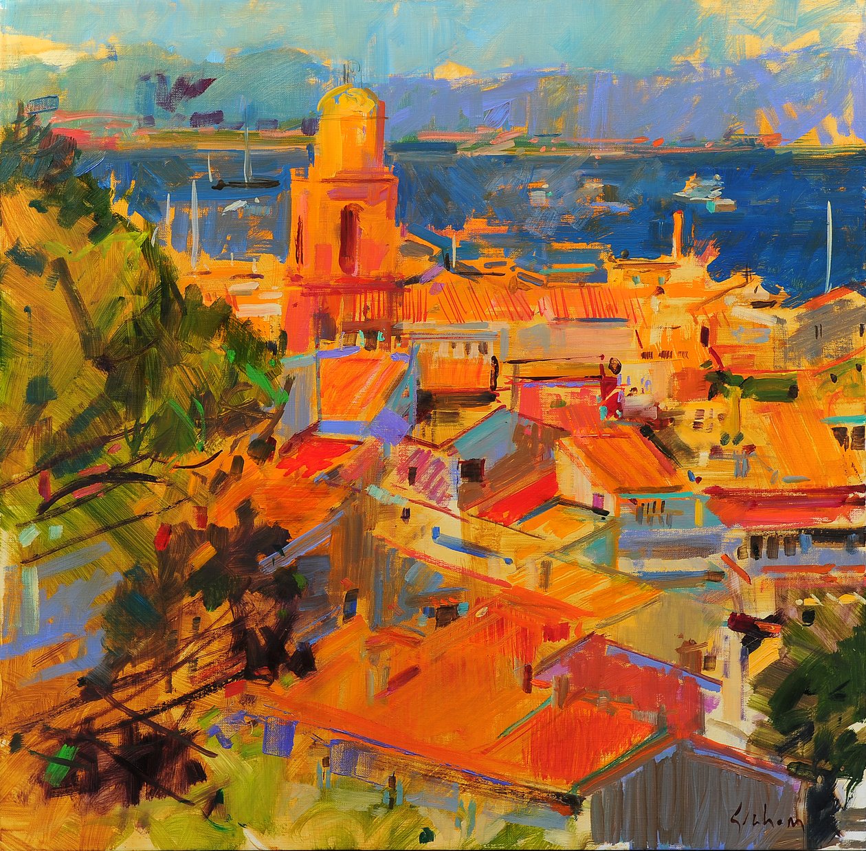 Zatoka Saint-Tropez autorstwa Peter Graham (Contemporary)