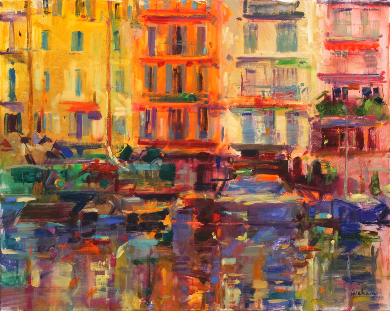 Wielki Port, Cannes autorstwa Peter Graham (Contemporary)