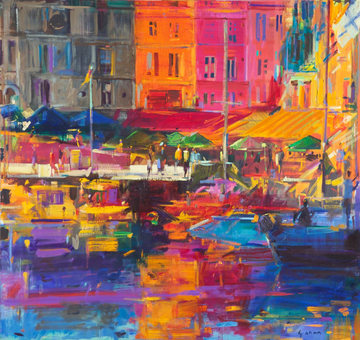 Port Honfleur, 2011 autorstwa Peter Graham (Contemporary)