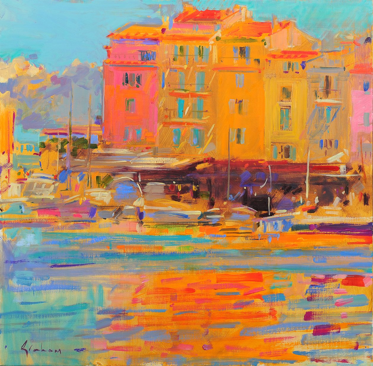 Refleksje Saint-Tropez autorstwa Peter Graham (Contemporary)
