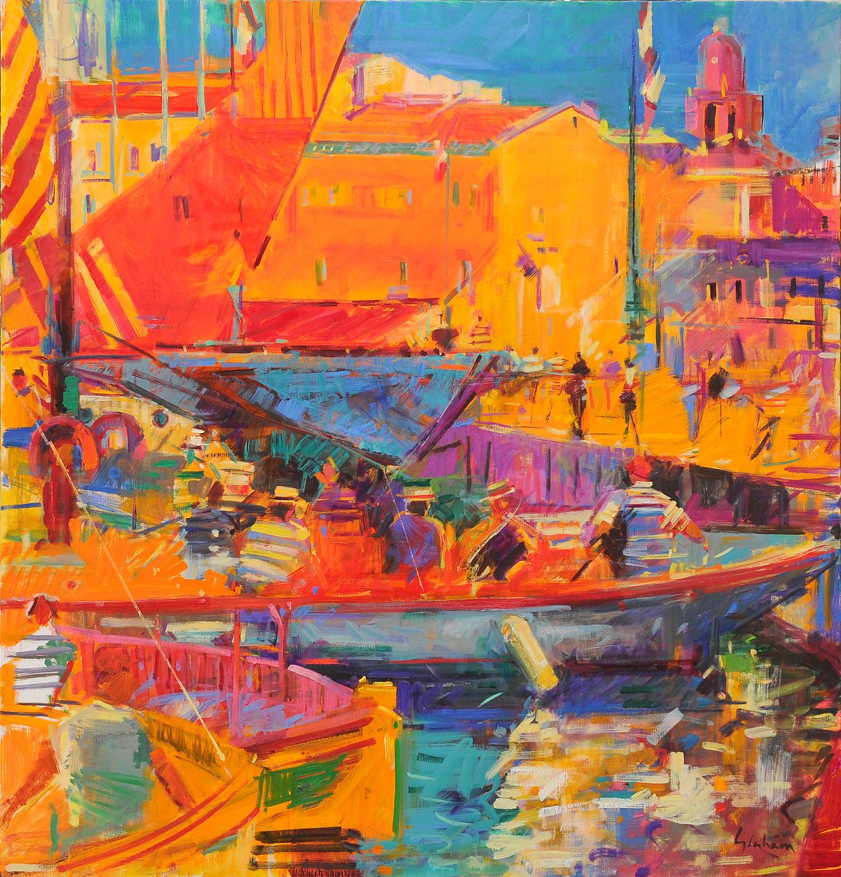 Saint Tropez w maju 2020 r. autorstwa Peter Graham (Contemporary)