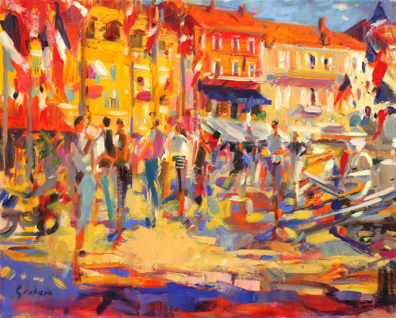 Promenada św. Tropeza autorstwa Peter Graham (Contemporary)