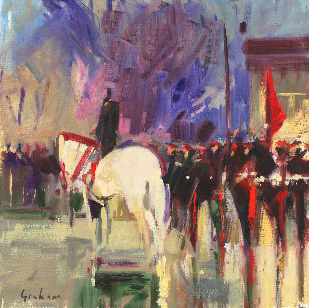 Koń bojowy, Sandhurst autorstwa Peter Graham (Contemporary)