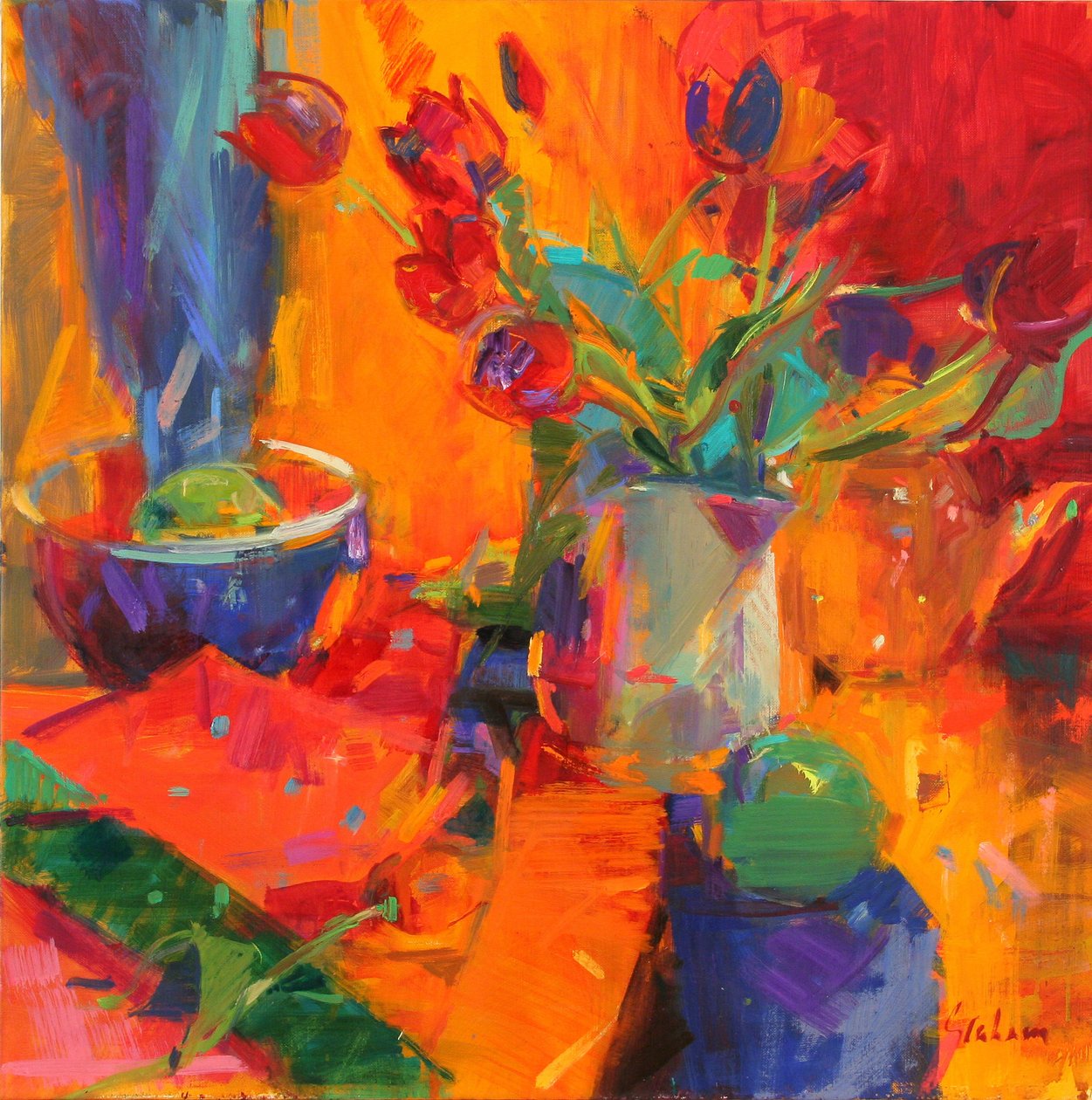 Tulipany, 2012 autorstwa Peter Graham (Contemporary)