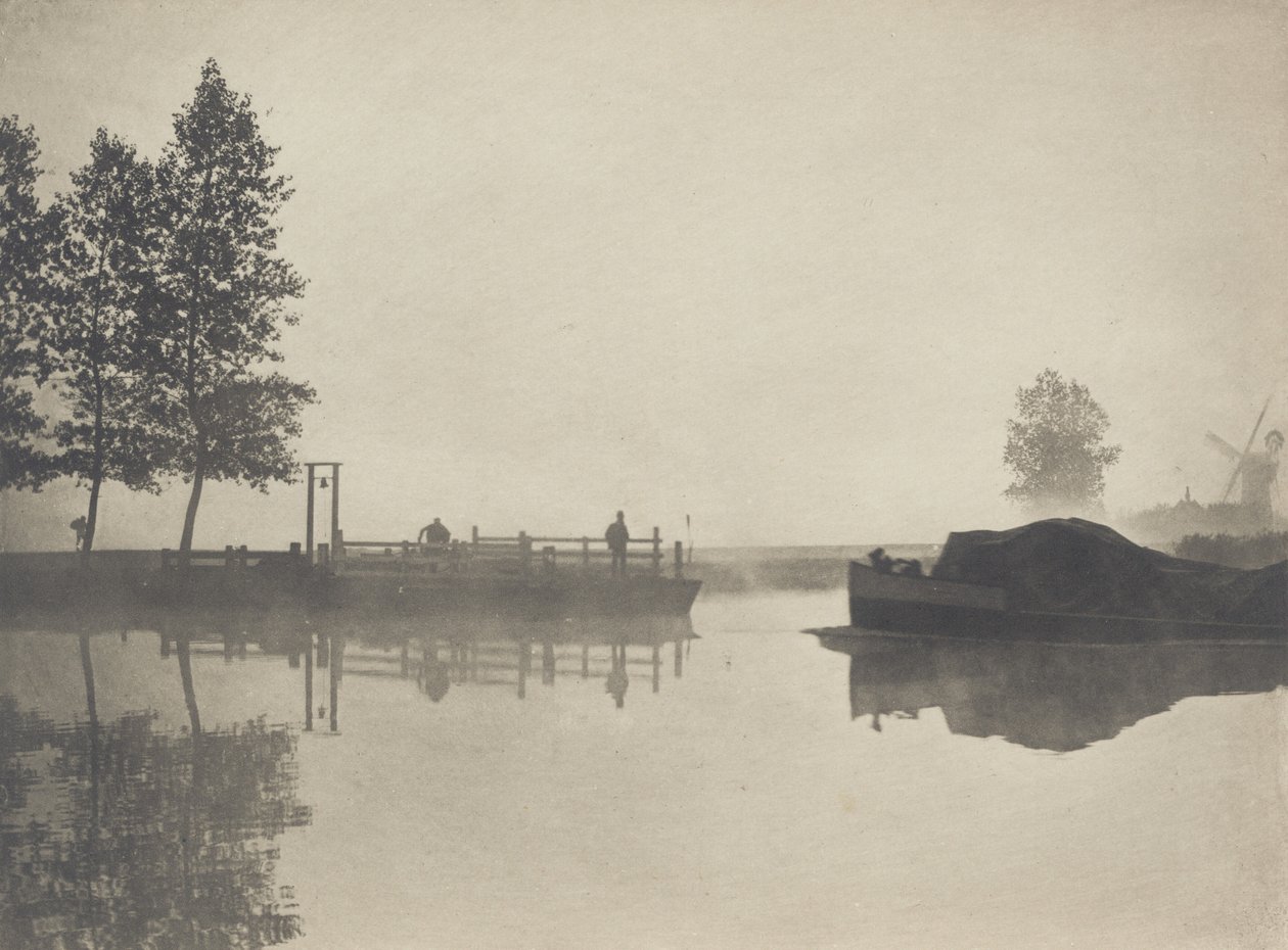 Buckenham Ferry, 1890-1891, wydrukowano 1893 (zdjęcie) autorstwa Peter Henry Emerson