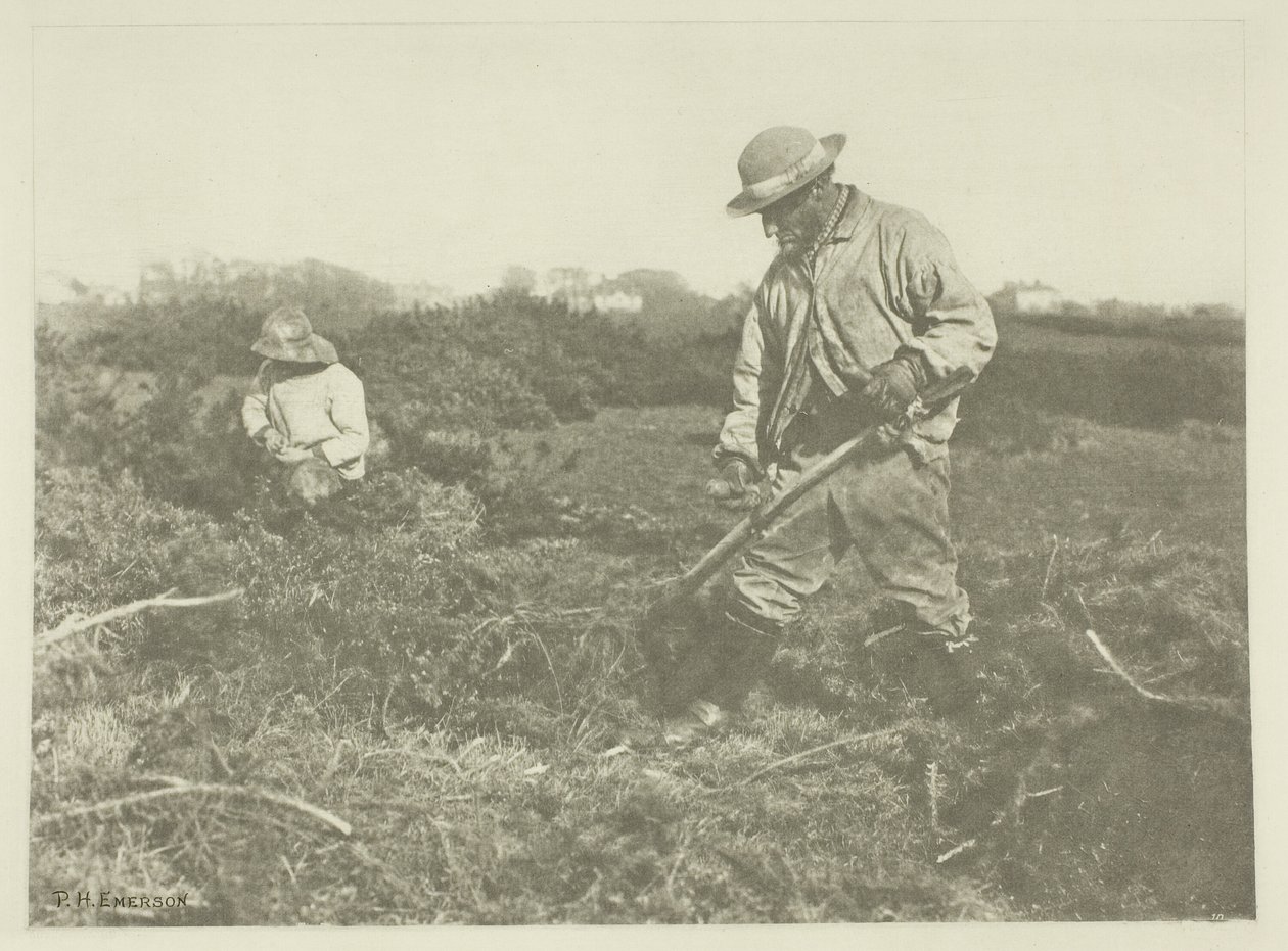 Cięcie furze na Suffolk Common autorstwa Peter Henry Emerson