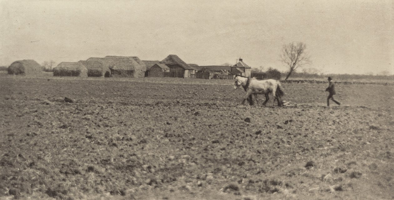 Gospodarstwo bagienne wczesną wiosną autorstwa Peter Henry Emerson