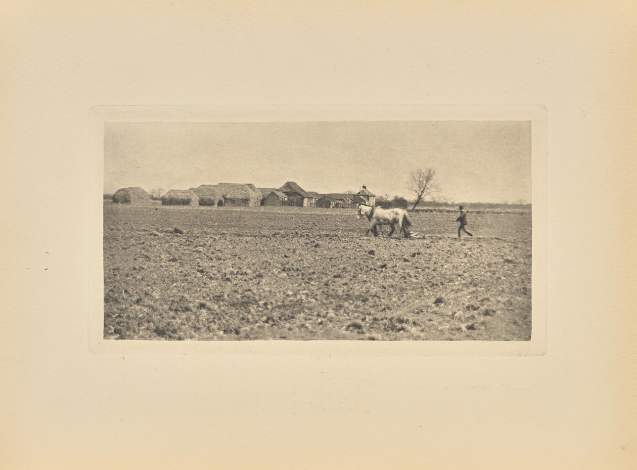 [Farma bagienna wczesną wiosną] autorstwa Peter Henry Emerson