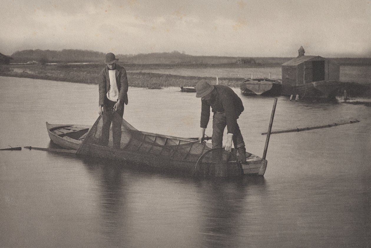 Podnoszenie sieci na węgorze autorstwa Peter Henry Emerson