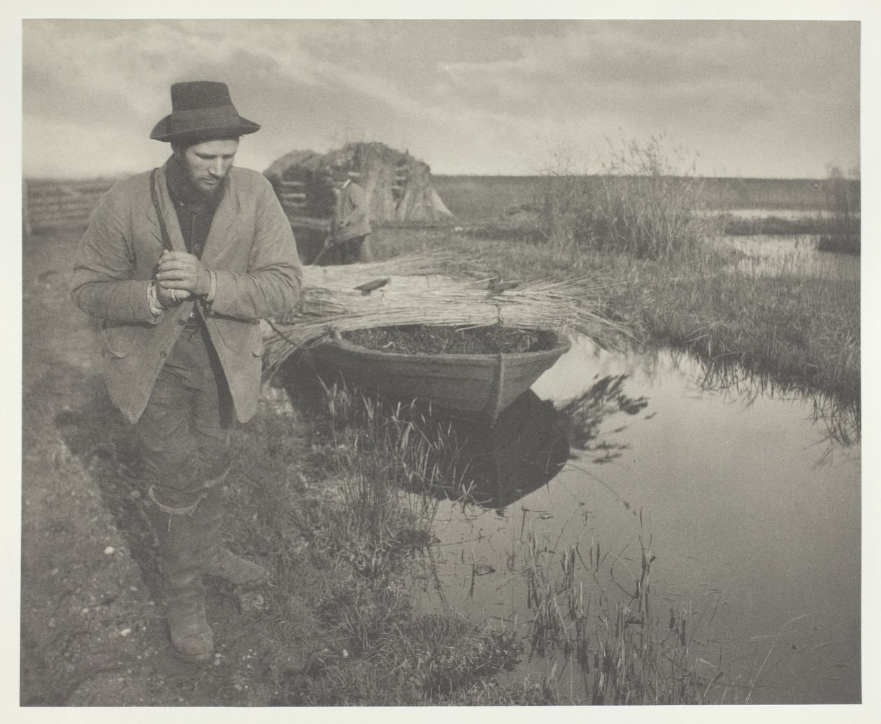 Holowanie trzciny autorstwa Peter Henry Emerson