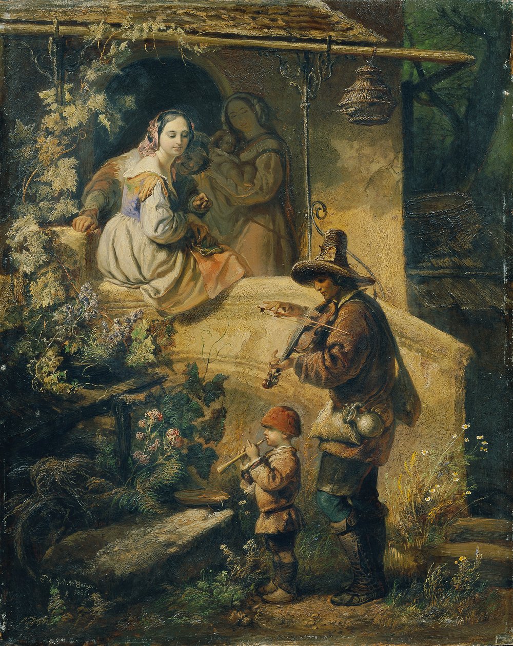 Idylle (włoscy muzycy żebracy) autorstwa Peter Johann Nepomuk Geiger