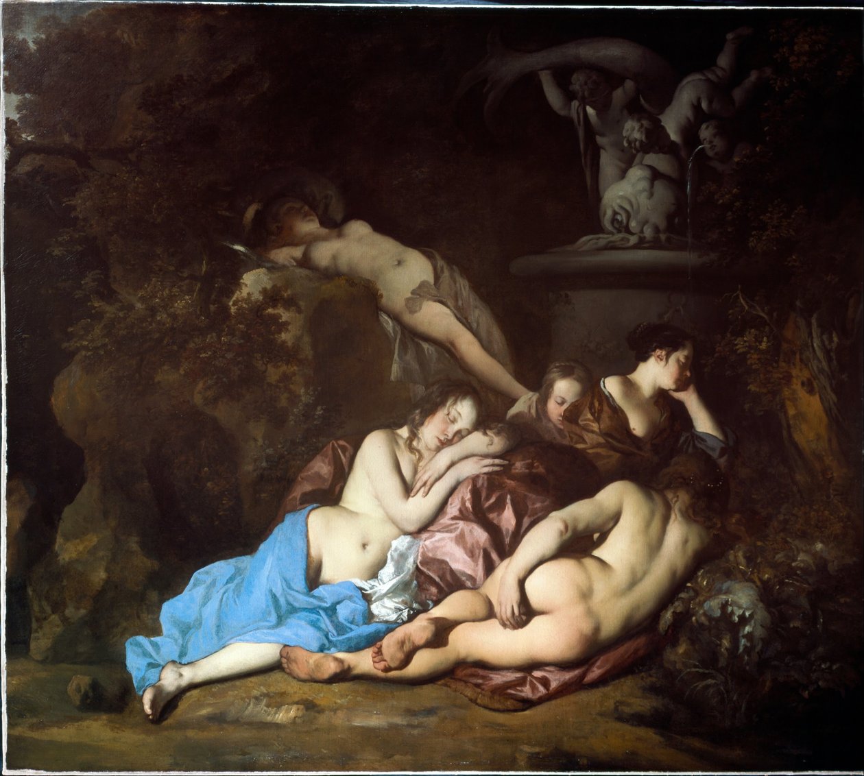 Nimfy przy fontannie autorstwa Peter Lely