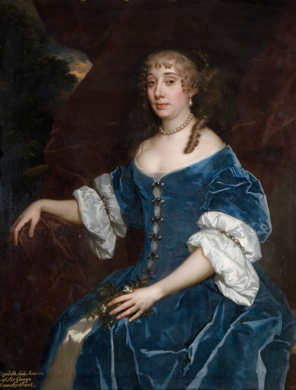 Portret Elżbiety Lady Monson, 1680. autorstwa Peter Lely