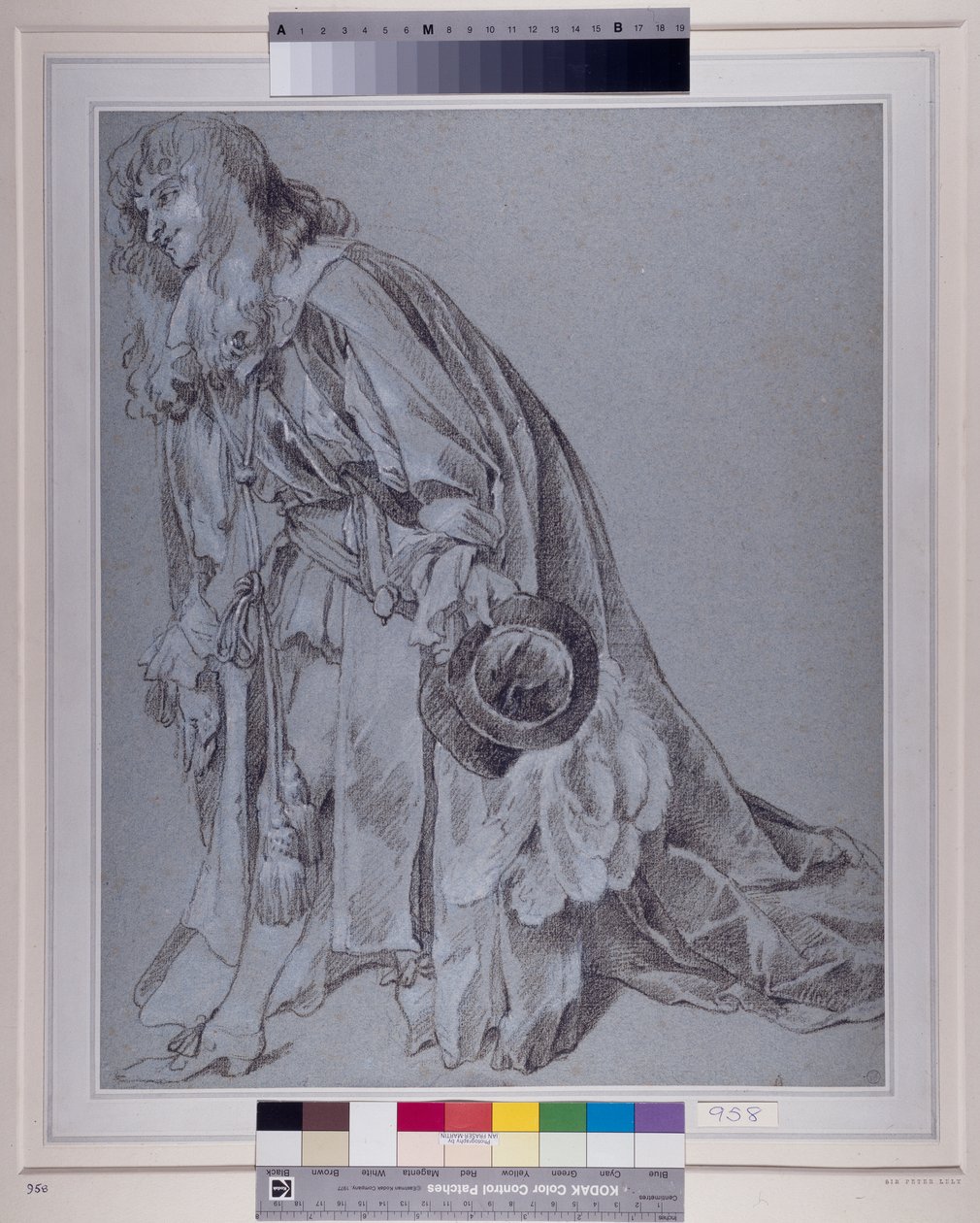 Reverent Figure (kreda na papierze) autorstwa Peter Lely