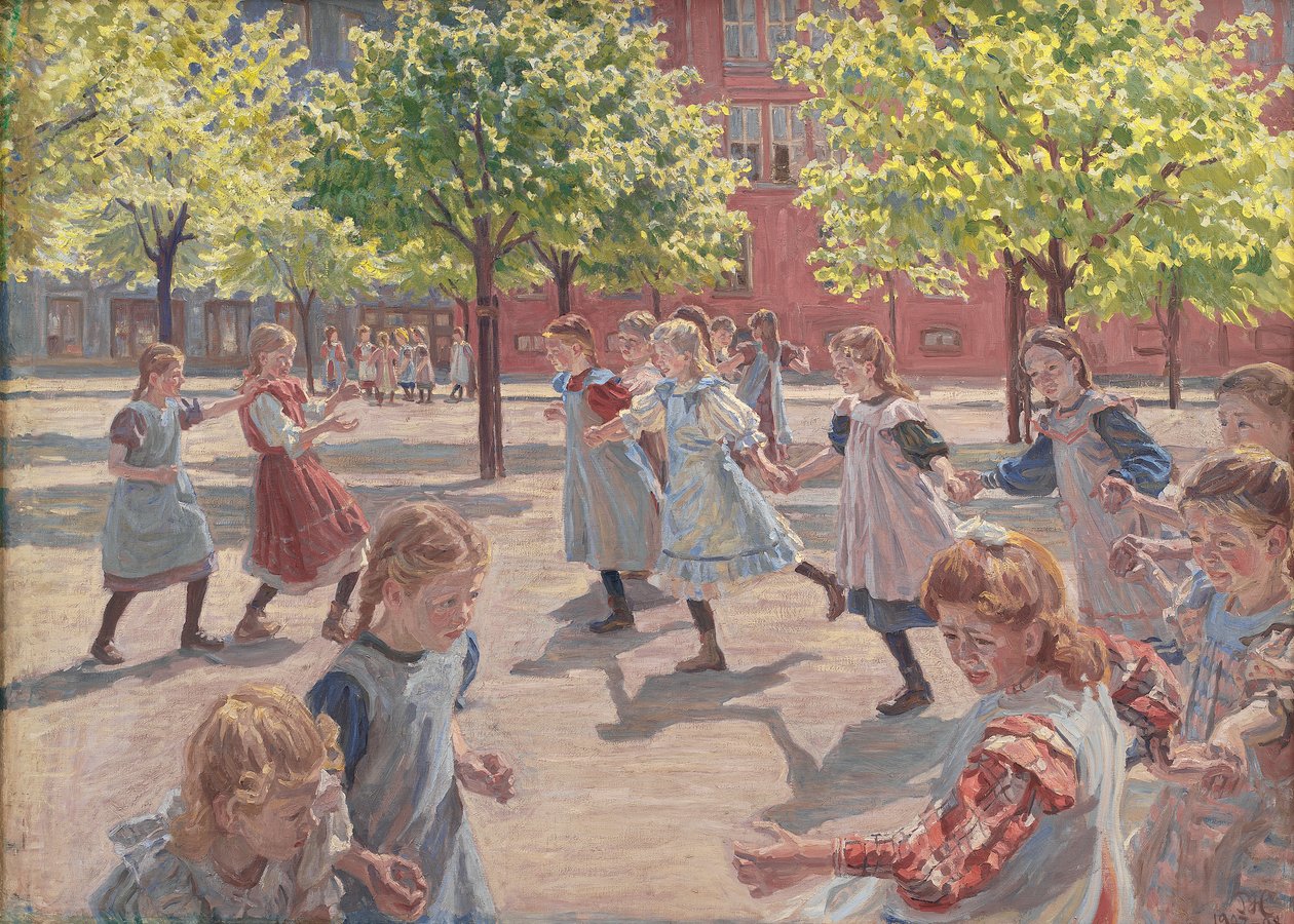 Bawiące się dzieci, Enghave Square, 1907-08 autorstwa Peter Marius Hansen