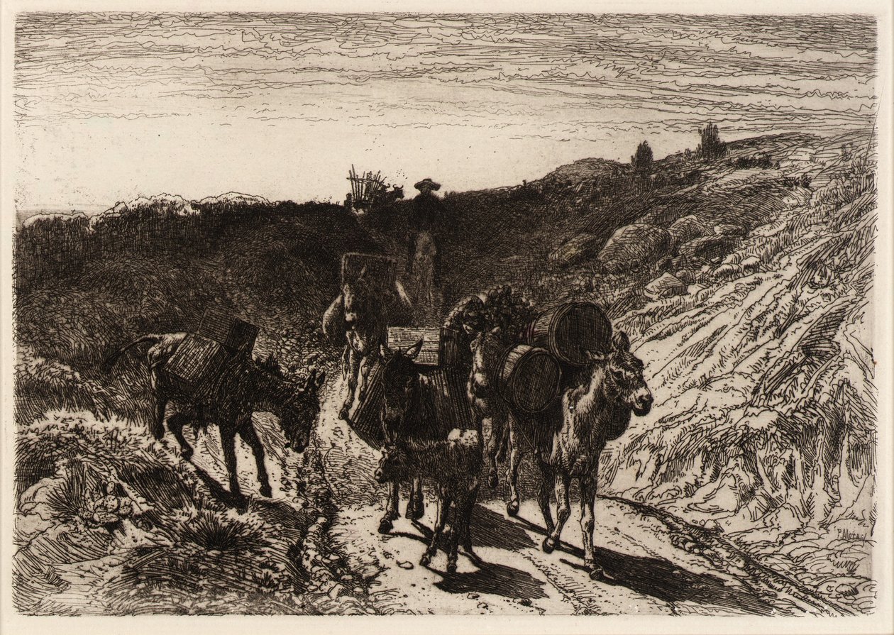 Burro Train, Nowy Meksyk autorstwa Peter Moran