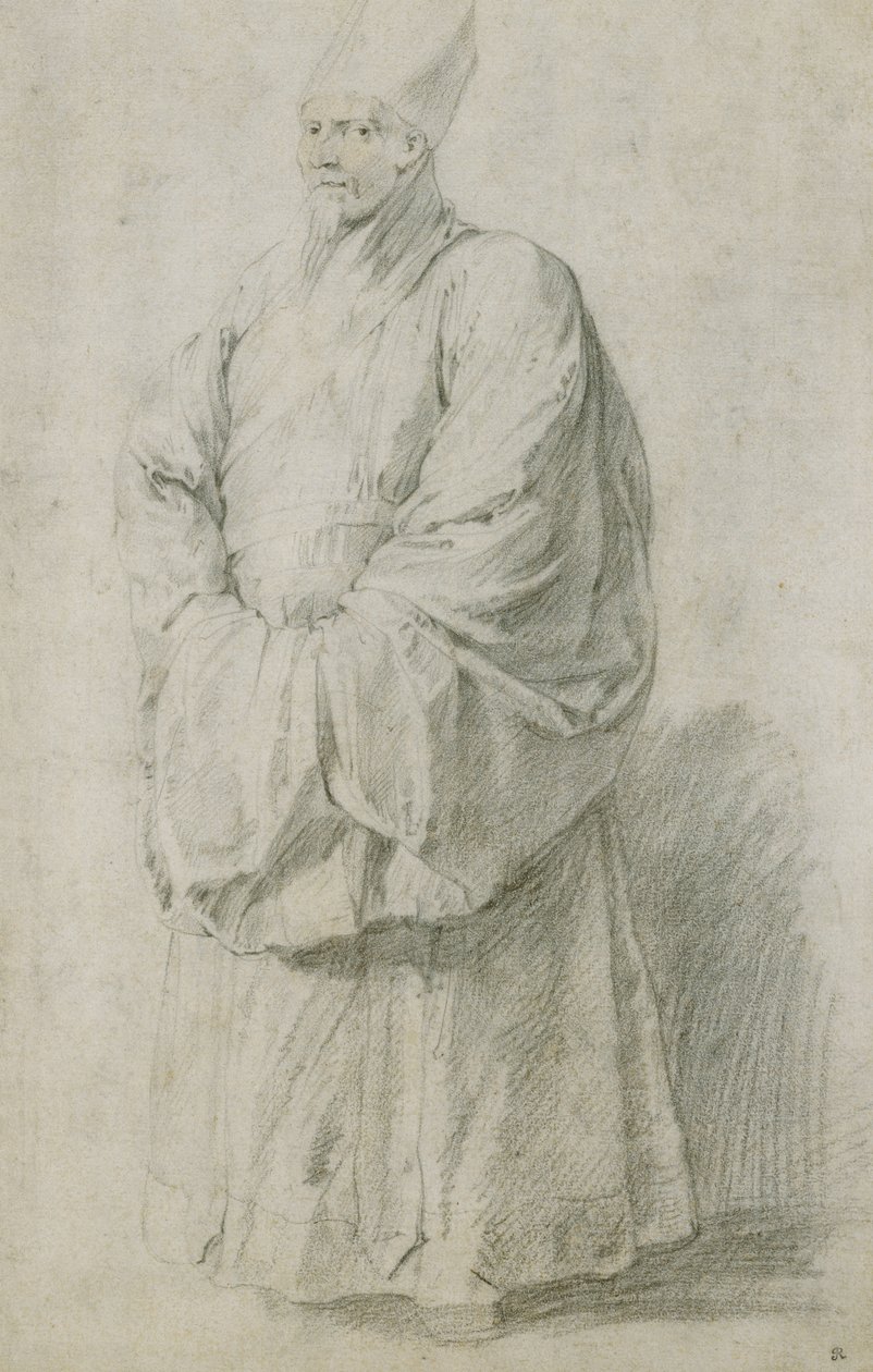 Misjonarz jezuita w chińskim stroju autorstwa Peter Paul Rubens