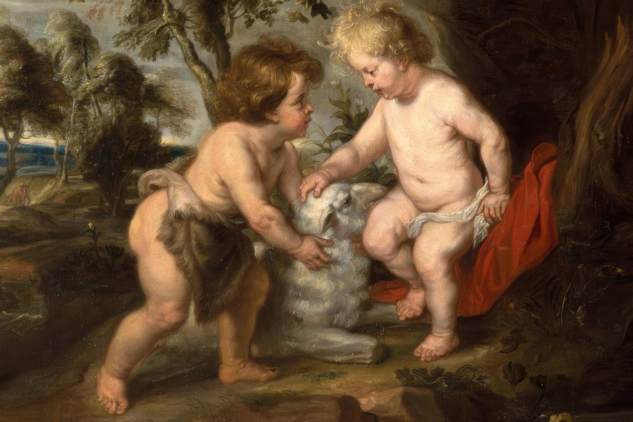 Mały Jezus z chłopcem Janem autorstwa Peter Paul Rubens