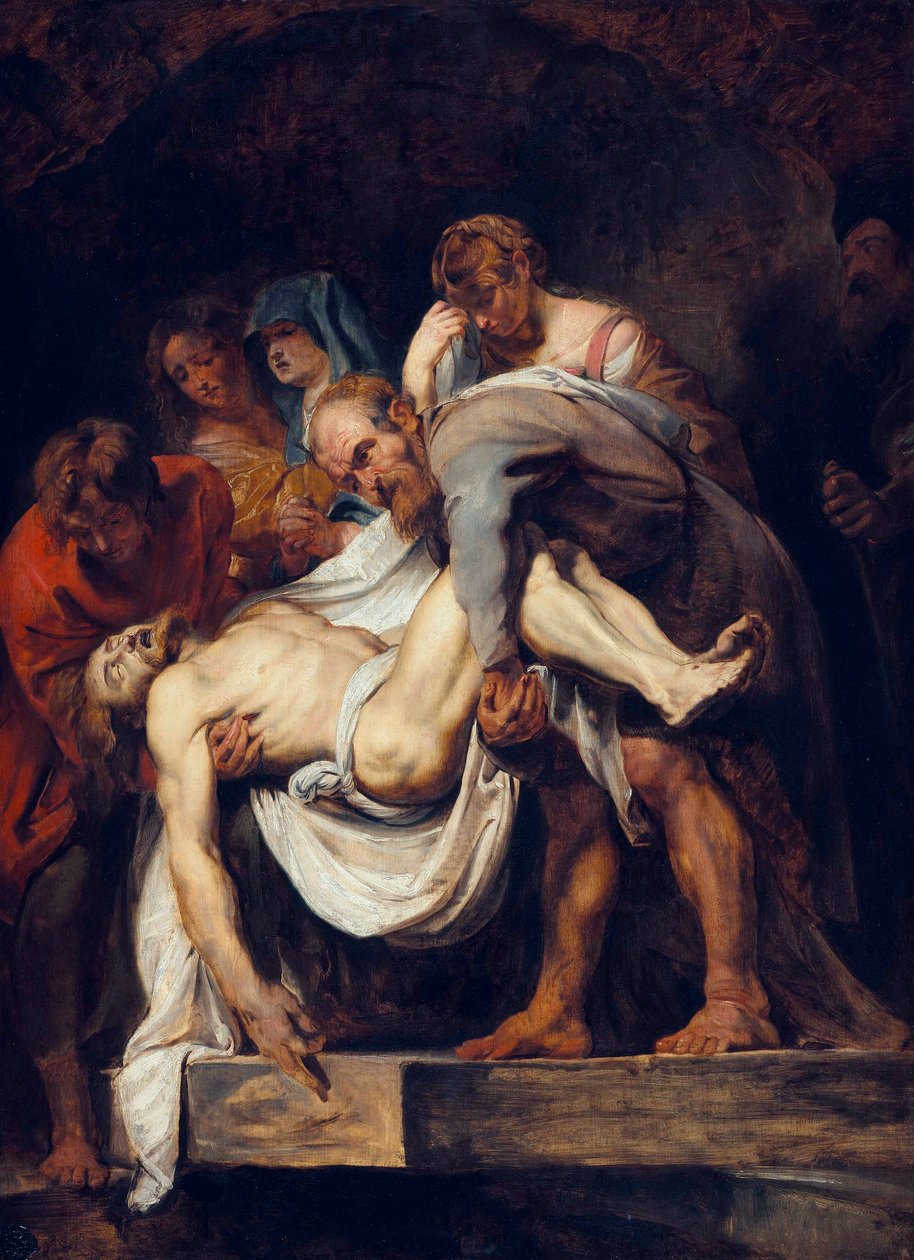 Francuski:  The Entombment The Entombment autorstwa Peter Paul Rubens
