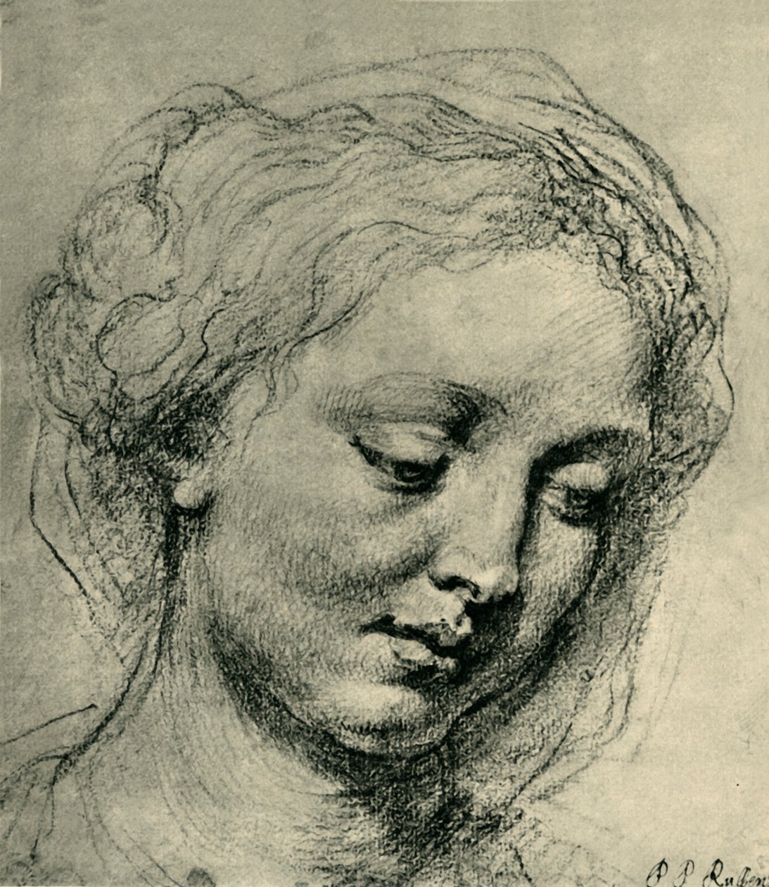 Głowa kobiety, ok. 1630, 1943. autorstwa Peter Paul Rubens