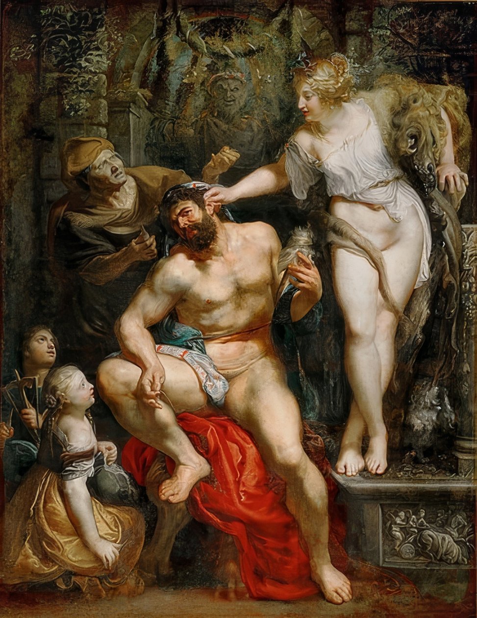 Herkules i Omphale. 1602-05 autorstwa Peter Paul Rubens