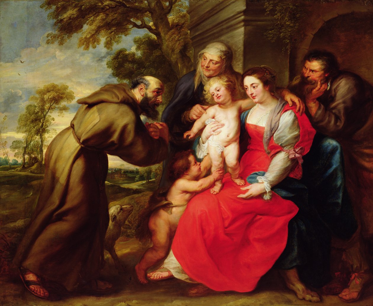 Święta Rodzina ze św. Franciszkiem, ok. 1625 r. autorstwa Peter Paul Rubens